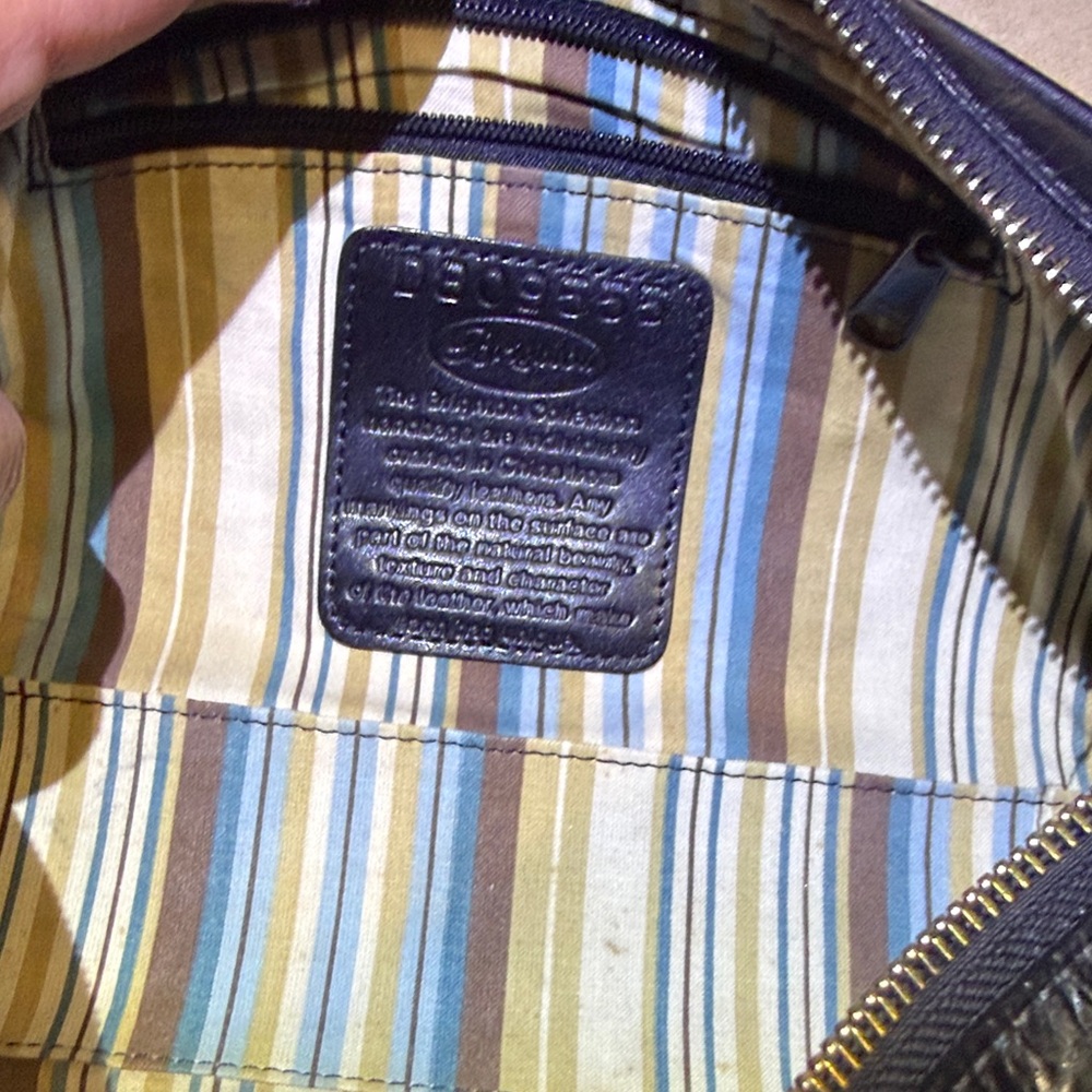Vintage Brighton black leather embossed purse with plaid lining - Picture 9 of 11